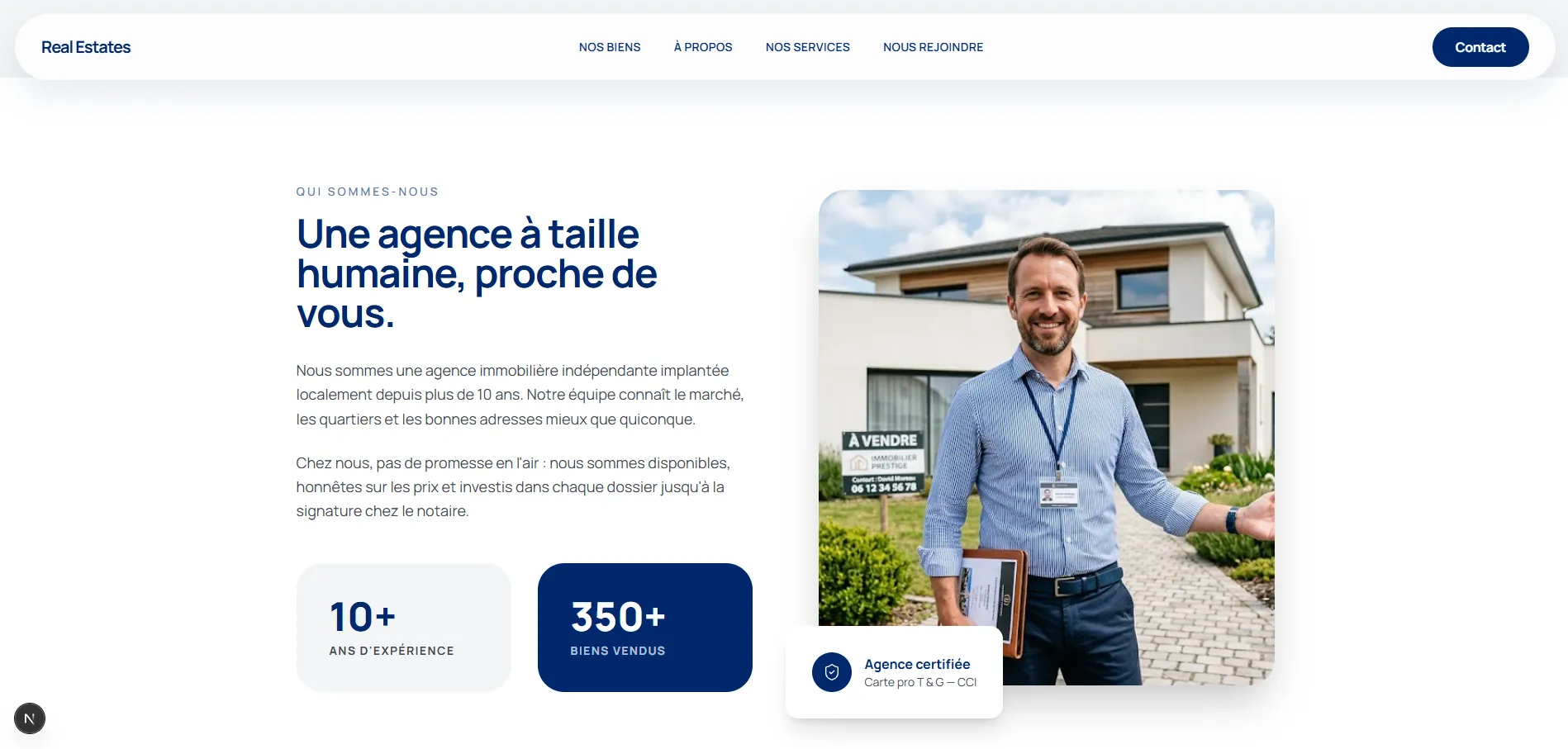 Agent Immobilier — vue 3